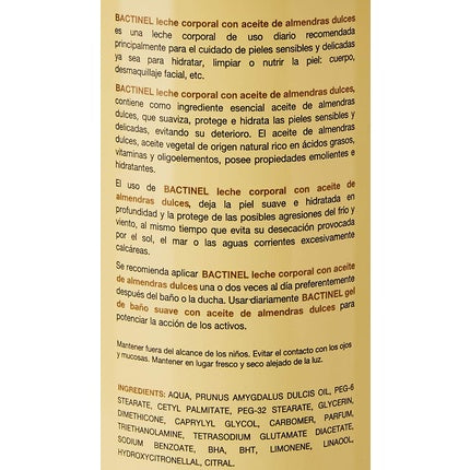 Gel de duș, Bactinel, Almond, 750ml, alb-crem
