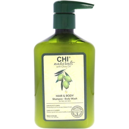 Șampon și gel de duș, CHI Naturals, cu ulei de măsline, 340 ml