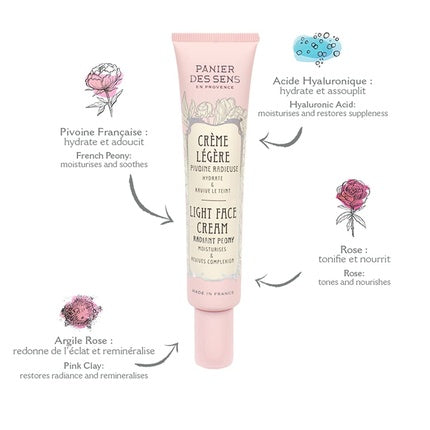 Cremă Față, Panier Des Sens, Peony, Roz 40ml