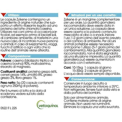 Supliment Veterinar, Vetoquinol, Zylkene, capsule