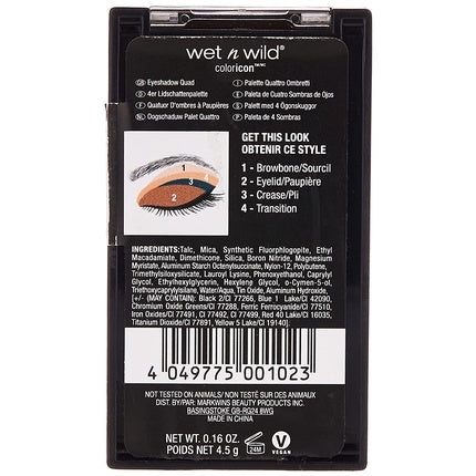 Fard de pleoape Wet 'N' Wild Hooked on Vinyl, 4 nuanțe, paleta compactă