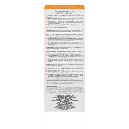 Neutrogena Anti-Pimple Face Cream - Cremă Facială de Zi cu Aloe Vera și Acid Salicilic, Oil-Free 50ml