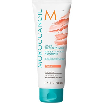 Mască de colorare Moroccanoil Color Depositing Mask Coral 200ml