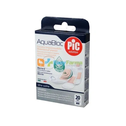 Bandaje impermeabile Pikdare AquaBloc PIC Solution, 20 bucăți, mix culori