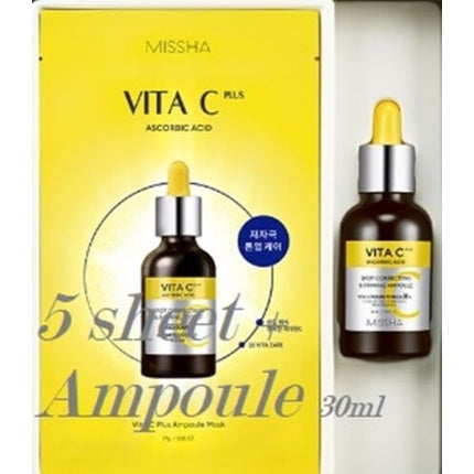 Mască facială Missha Vita C Plus Ampoule Mask, 27 g, cu vitamina C