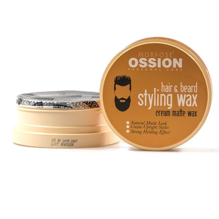 Morfose Ossion Styling Wax pentru Păr și Barbă, Aspect Natural, Fixare Puternică, Finisare Mată