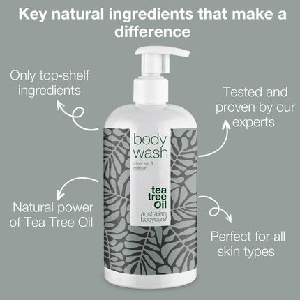 Gel de duș, Tea Tree Oil Australian, 500ml, design floral