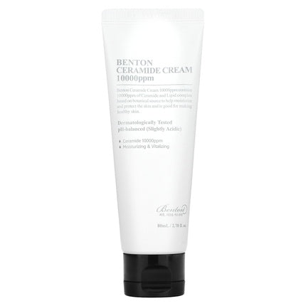Cremă pentru față Benton cu ceramide 10000 ppm, 80 ml, alb