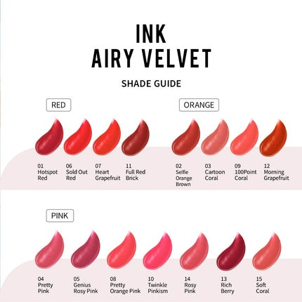 Ruj, Peripera, Ink Airy Velvet 14, roz
