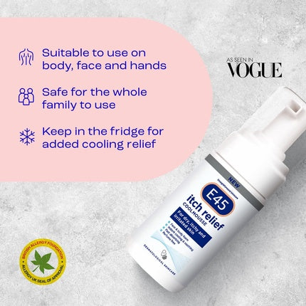 Spumă E45 Itch Relief, alb, 100ml