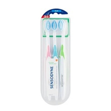 Periuță de dinți Sensodyne Expert Soft, set 3 bucăți, culori albastru, roz, verde