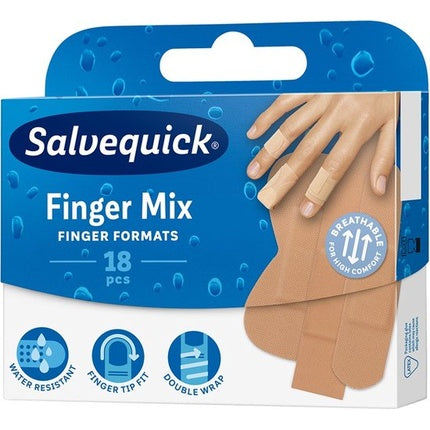 Panseuri deget, Salvequick, Finger Mix, 18 buc