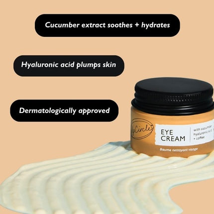 Cremă pentru ochi UpCircle cu extract de cafea și acid hialuronic, 15ml