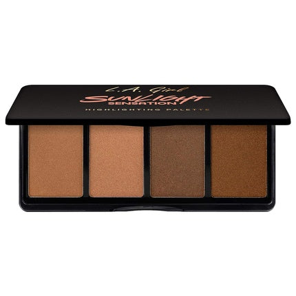 Paletă iluminatoare L.A. Girl Sunlight Sensation, culori bronzate, ambalaj negru