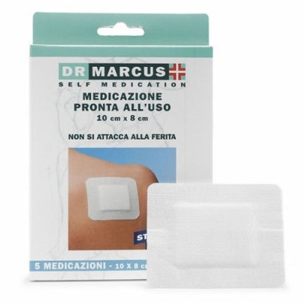 Bandaje autoadezive Dr. Marcus Anti-Ad 10x8 cm, alb, pachet de 5
