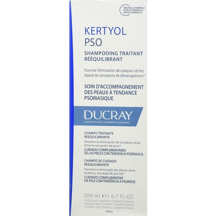 Șampon Ducray Kertyol PSO, tratament reechilibrant pentru scalp psoriazic, 200 ml