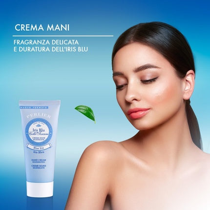 Cremă de mâini Perlier Iris Blu 100mL Albastru