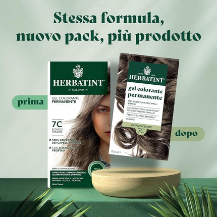 Gel colorant permanent Herbatint 7C Cenuiu Blond 170ml