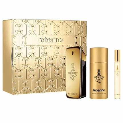 Set Parfum Paco Rabanne 1 Million, 3 Piese, 100ml + 50ml + 7.5ml