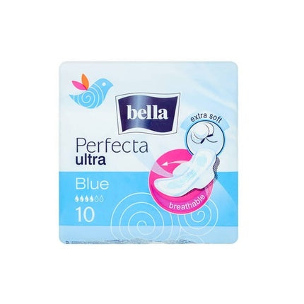 Tzmo Bella Perfekta Hygiene Pads Blue, Ultra Soft, Extra Breathable, 10 buc