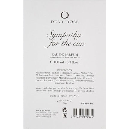 Parfum, Dear Rose, Sympathy for the Sun, galben