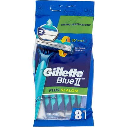 Rasă de uz unic Gillette Blue II Plus, ambalaj 8 bucăți, albastru