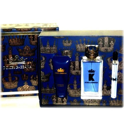 Set Parfum Bărbat D&G K King Luxury, 100ml + 10ml EDT, Gel de duș