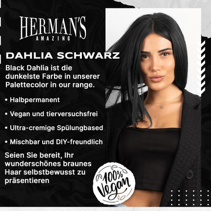 Vopsea de păr, Herman's Amazing, Black Dahlia, negru