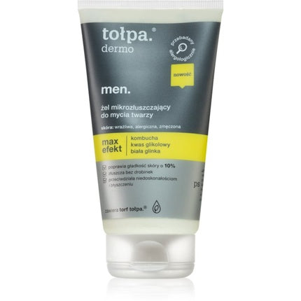 Gel de curățare microexfoliant pentru bărbați - Tołpa Men Max Effect, 150ml