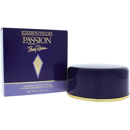Pudră parfumată pentru corp Elizabeth Taylor Passion, 2.6 oz (74 g), ambalaj mov