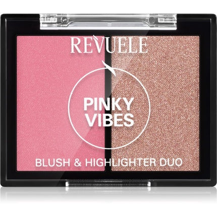 Paletă Blush & Highlighter Revuele Pinky Vibes, 8 g