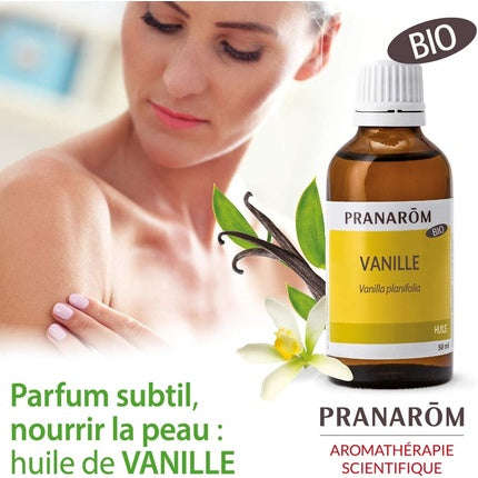Ulei Corporal Pranarôm cu Vanilie, 50ml, Sticlă Marron