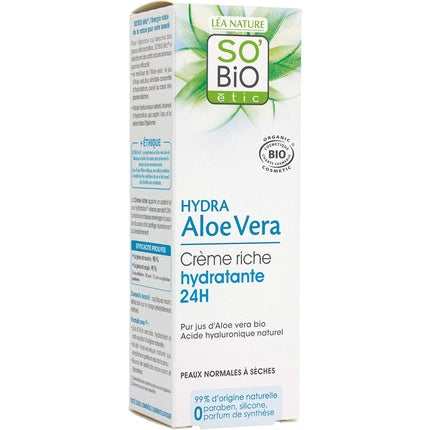 Cremă Zilnică Hydra Aloe Vera, So'bio Etic, Rich, 50ml
