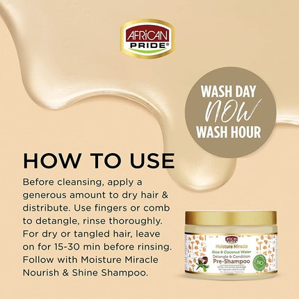 Pre-Shampoo African Pride Moisture Miracle Aloe & Coconut Water 12oz