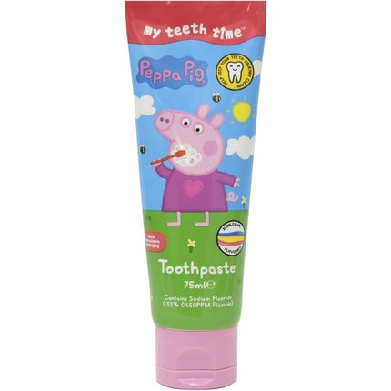 Pastă de dinți pentru copii, Peppa Pig, 75ml, design cu personaj animat, capsulă roz