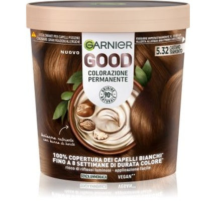 Garnier Good Color, Vopsea de Păr Permanentă, 5.32 Blond cu Reflexe Aurii