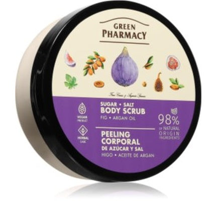 Peeling Corporal Green Pharmacy cu Ulei de Argan și Smântână de Caise, 200 ml