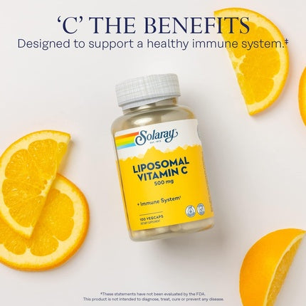 Vitamina C liposomală, Solaray, 500mg, 100 capsule