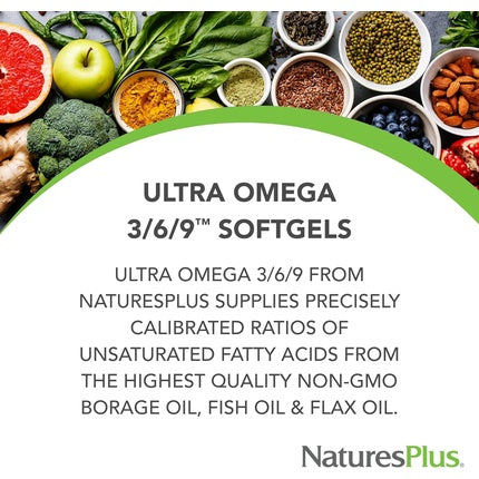 Vitamine, Natures Plus, Ultra Omega 3/6/9, 60 capsule, alb