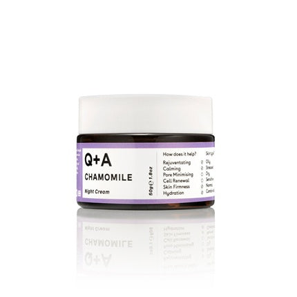 Cremă de noapte, Q+A, mușețel, 50g