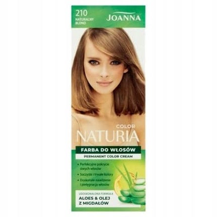 Vopsea permanentă pentru păr Joanna Color Naturia 210 Natural Blond cu aloe și ulei de migdale