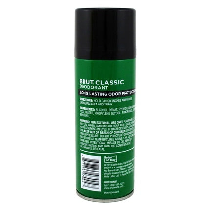 Deodorant Brut Classic Scent 10oz Aerosol