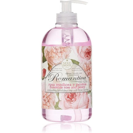 Săpun lichid Nesti Dante Romantica, trandafir și bujor, 0.5L