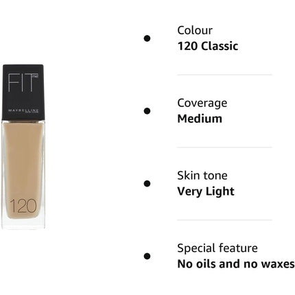 Fond de ten, Maybelline New York, Fit Me, Luminous Smooth, 30ml