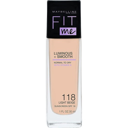 Fond de ten, Maybelline New York, Fit Me 118 Light Beige, 30ml