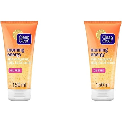 Scrub Facial Clean & Clear Morning Energy cu Extract de Mandarină, 150ml, Oil-Free