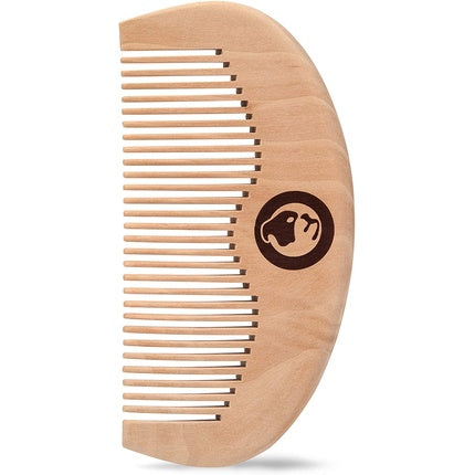 Pieptăn pentru barbă Bulldog din lemn natural, compact