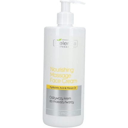 Cremă față masaj, Bielenda Professional, cu acid hialuronic și ulei de marula, 500ml
