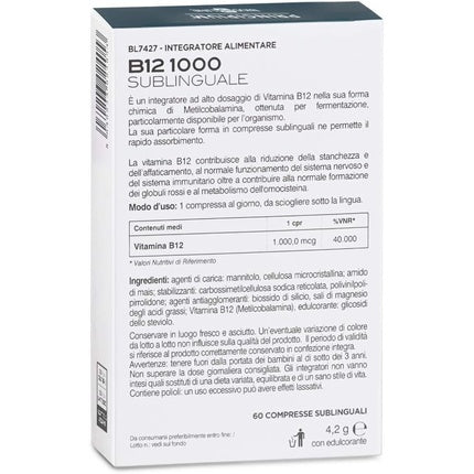 Pastile sublinguale Bios Line, Principium B12 1000, 60 buc