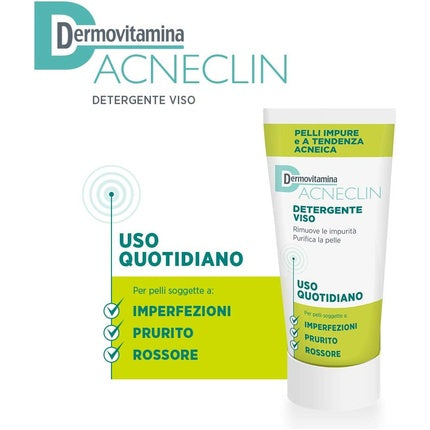 Detergent Față, Dermovitamina, Acneclin, Verde
